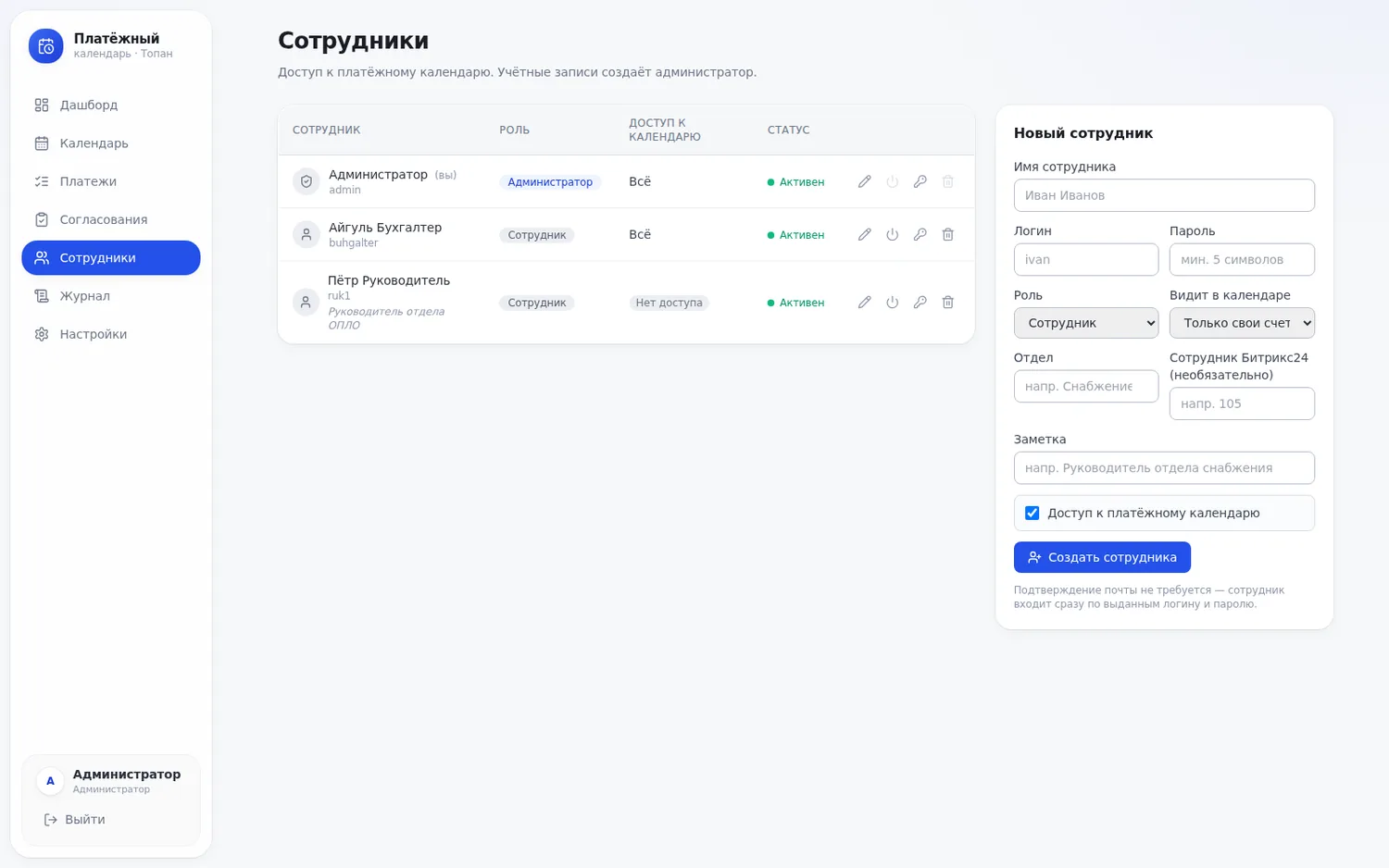 Топан Cashflow — экран